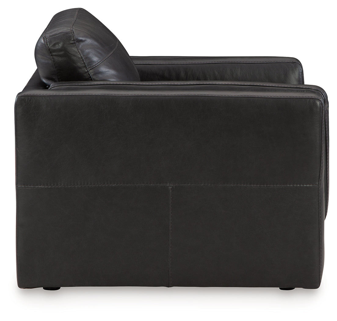 Amiata Onyx Leather Oversized Chair