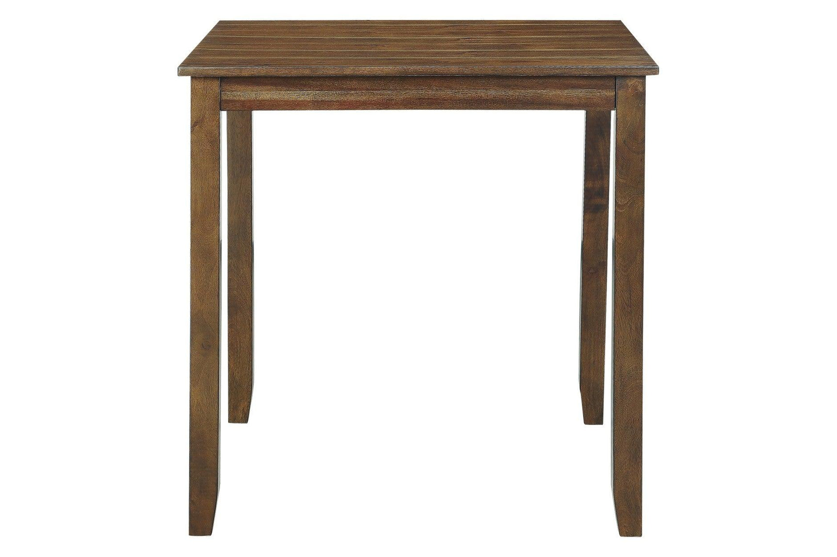 Weston Brown square counter height dining table side view