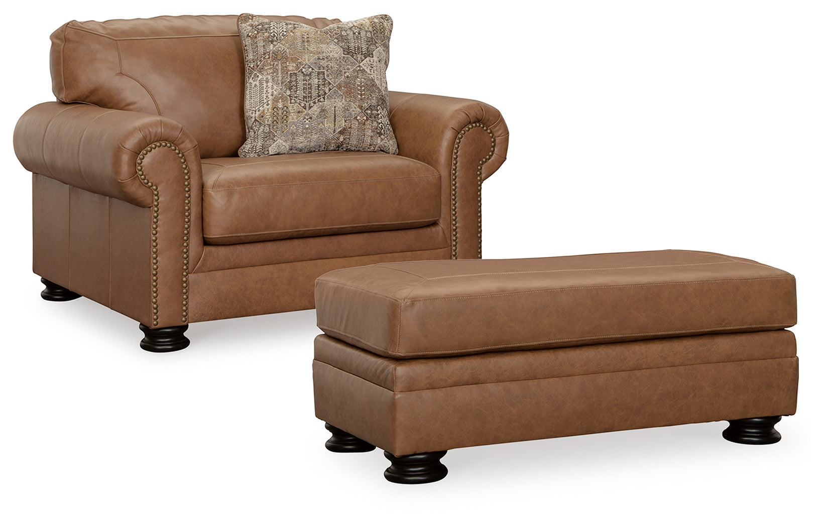 Carianna Caramel Chair close-up front view