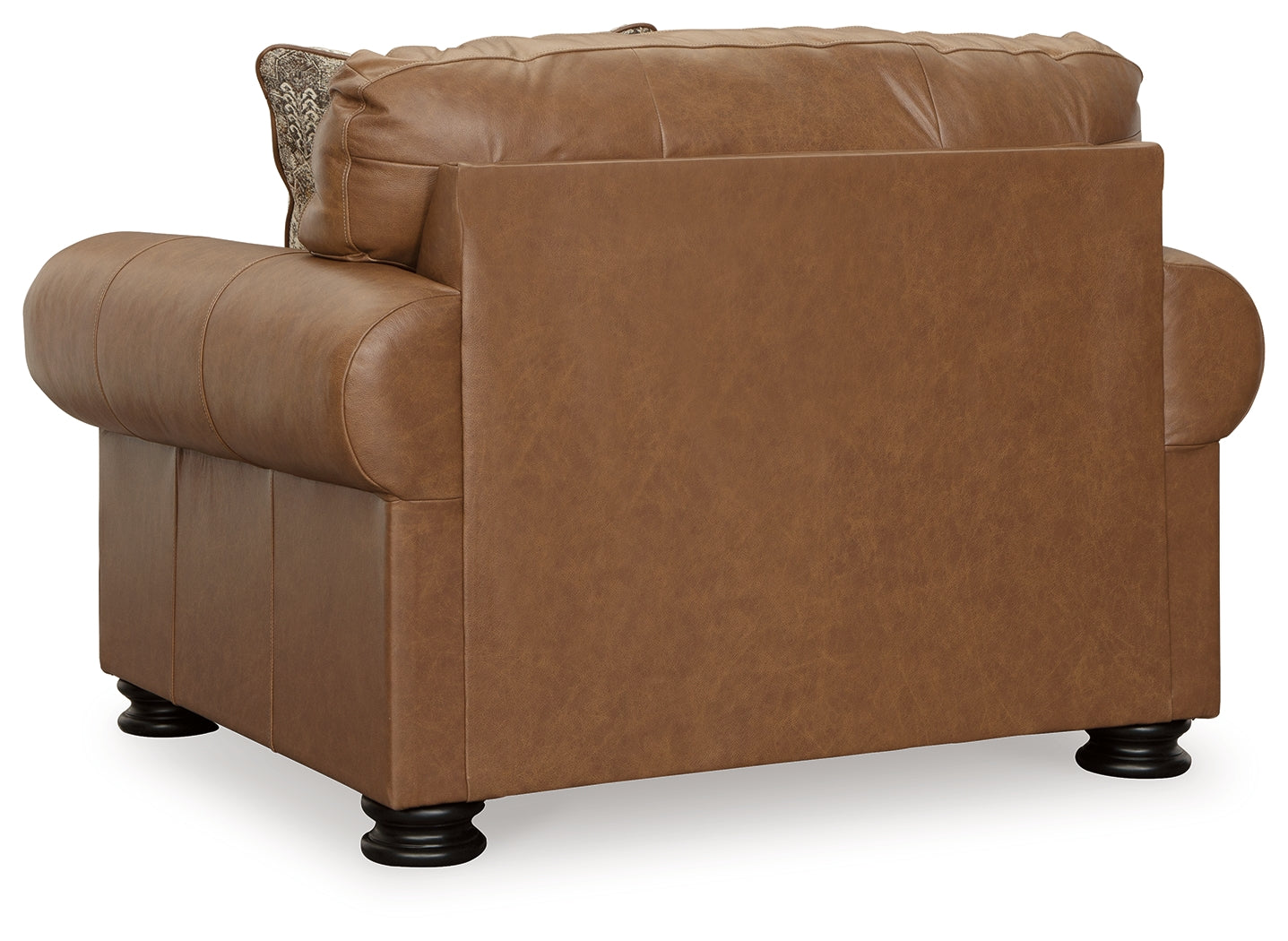Carianna Caramel Leather Oversized Chair back view
