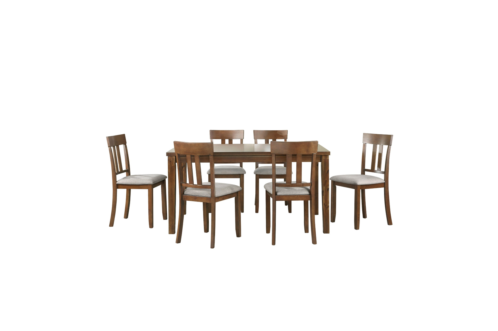 Room view showing Prineville Brown 7-Piece Dining Room Set in dining area