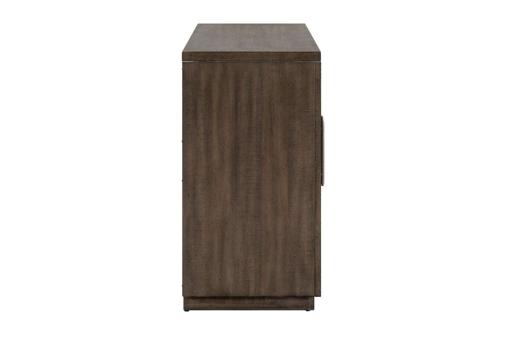 side profile of Brookings Brown Fabric Chair