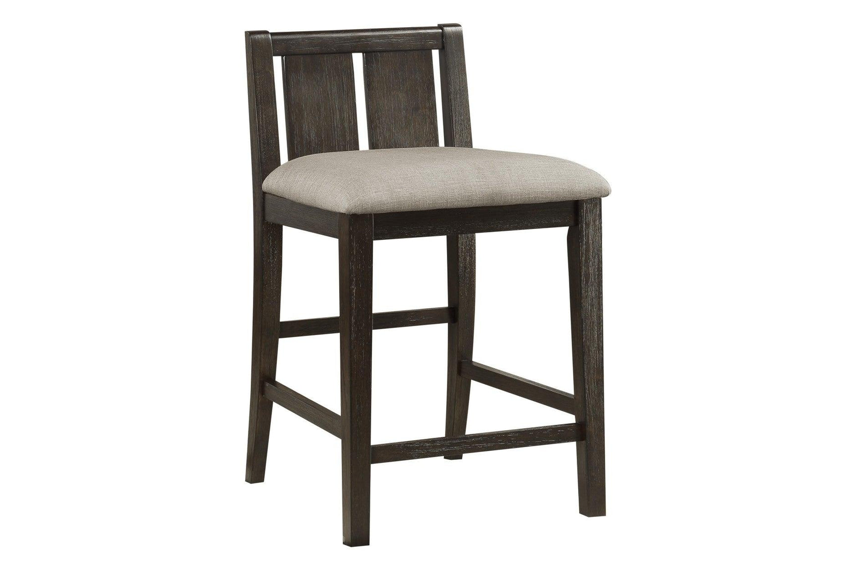 Side view of Daye fabric upholstered dining chair
