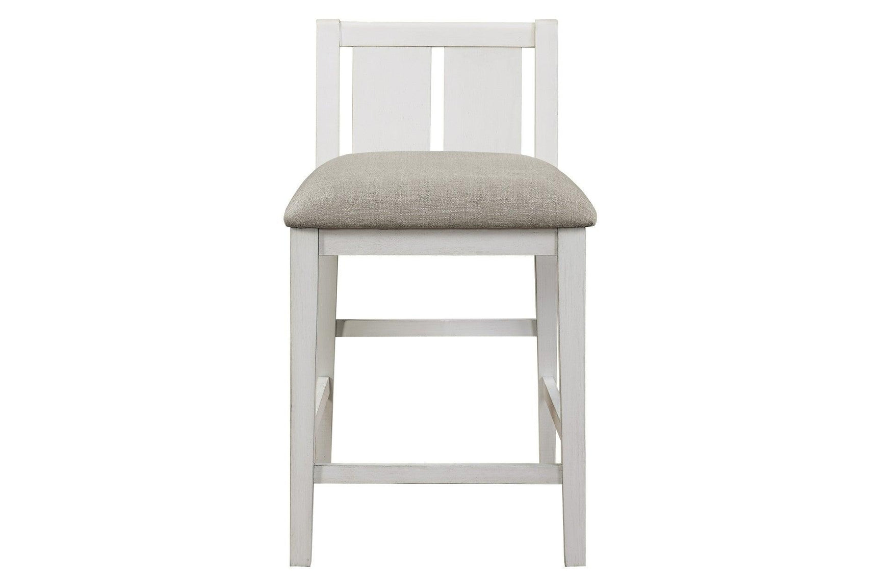 chair front view with fabric upholstery