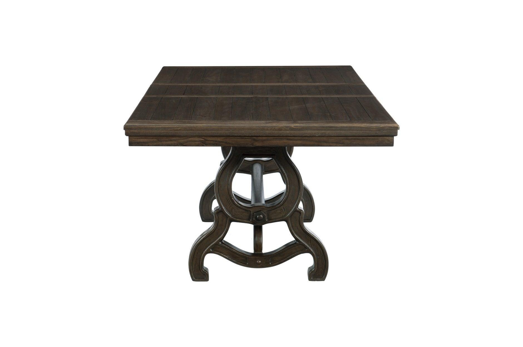 Gloversville Neutral Fabric Rectangular Dining Room Set side view
