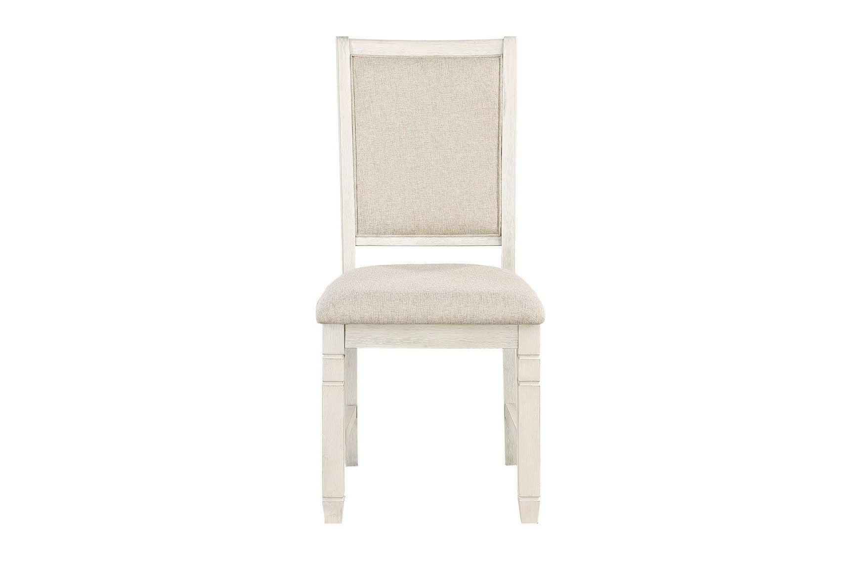 Front view of dining set with 4 chairs