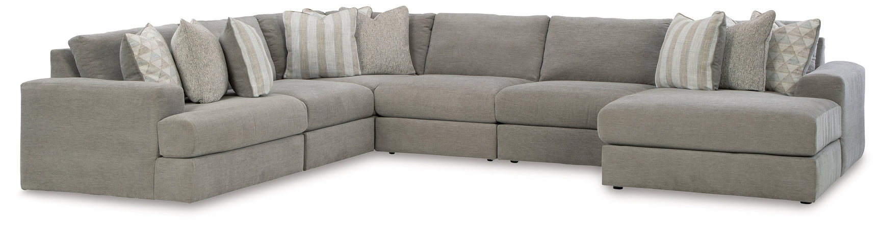 Side view of Avaliyah 6-Piece Sectional Sofa with chaise