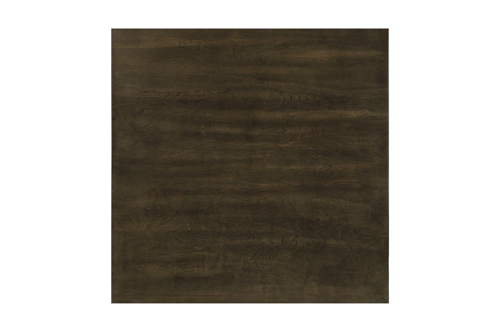 Top view of Hazel charcoal brown square dining table