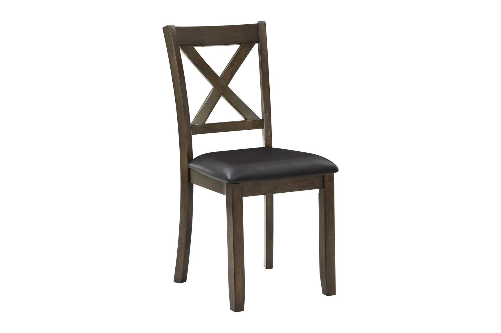 Side view of Hazel faux leather dining chair