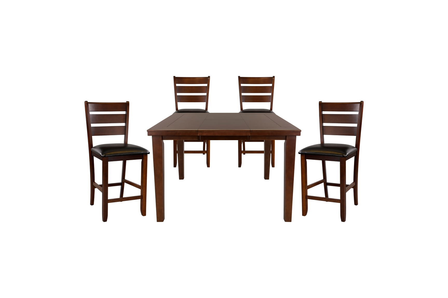 Side view of Ameillia Dark Cherry Counter Height Dining Set