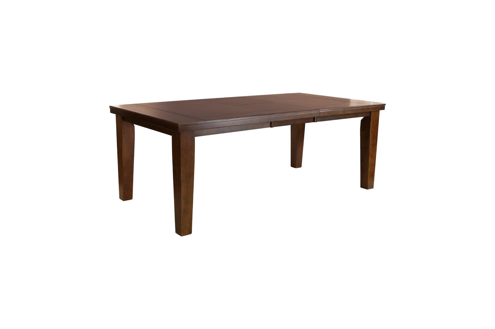 Close-up detail of Ameillia Dark Oak Faux Leather Rectangular Dining Room Set