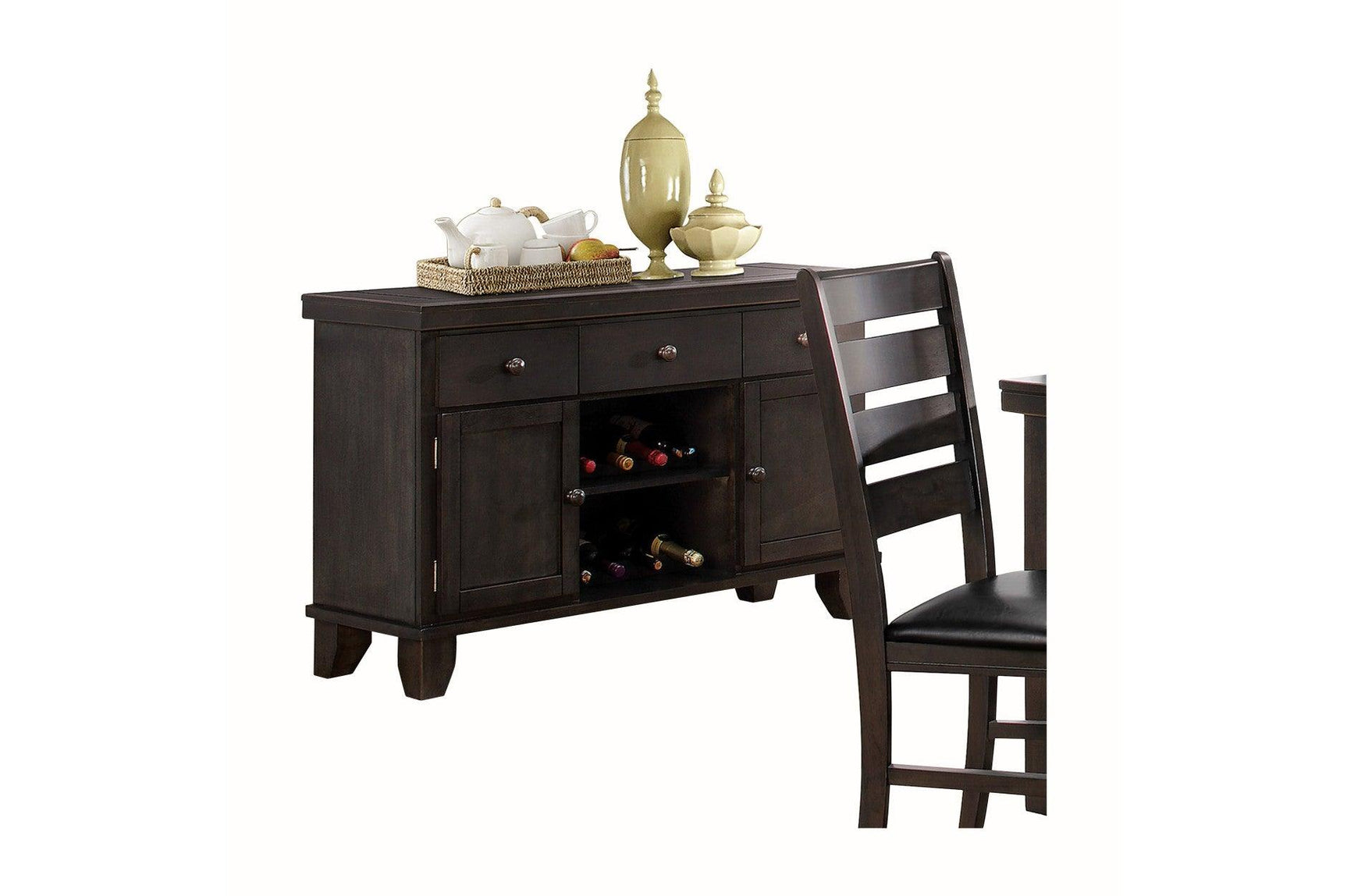 room setting showing Ameillia dining set with modern decor