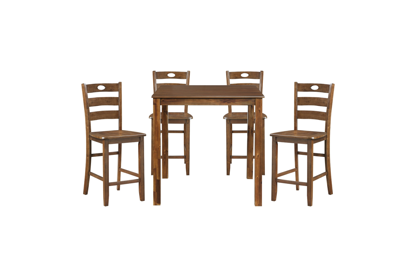 side view of Stowe Light Brown Counter Height Set furniture
