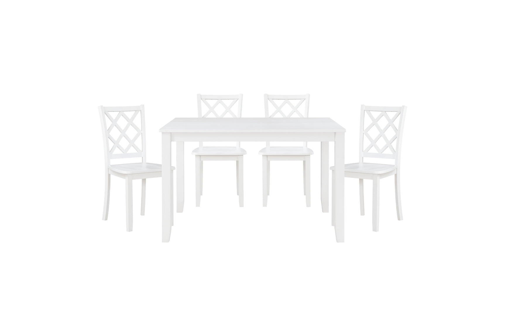 room view showing Stowe White Dining Room Set in modern setting