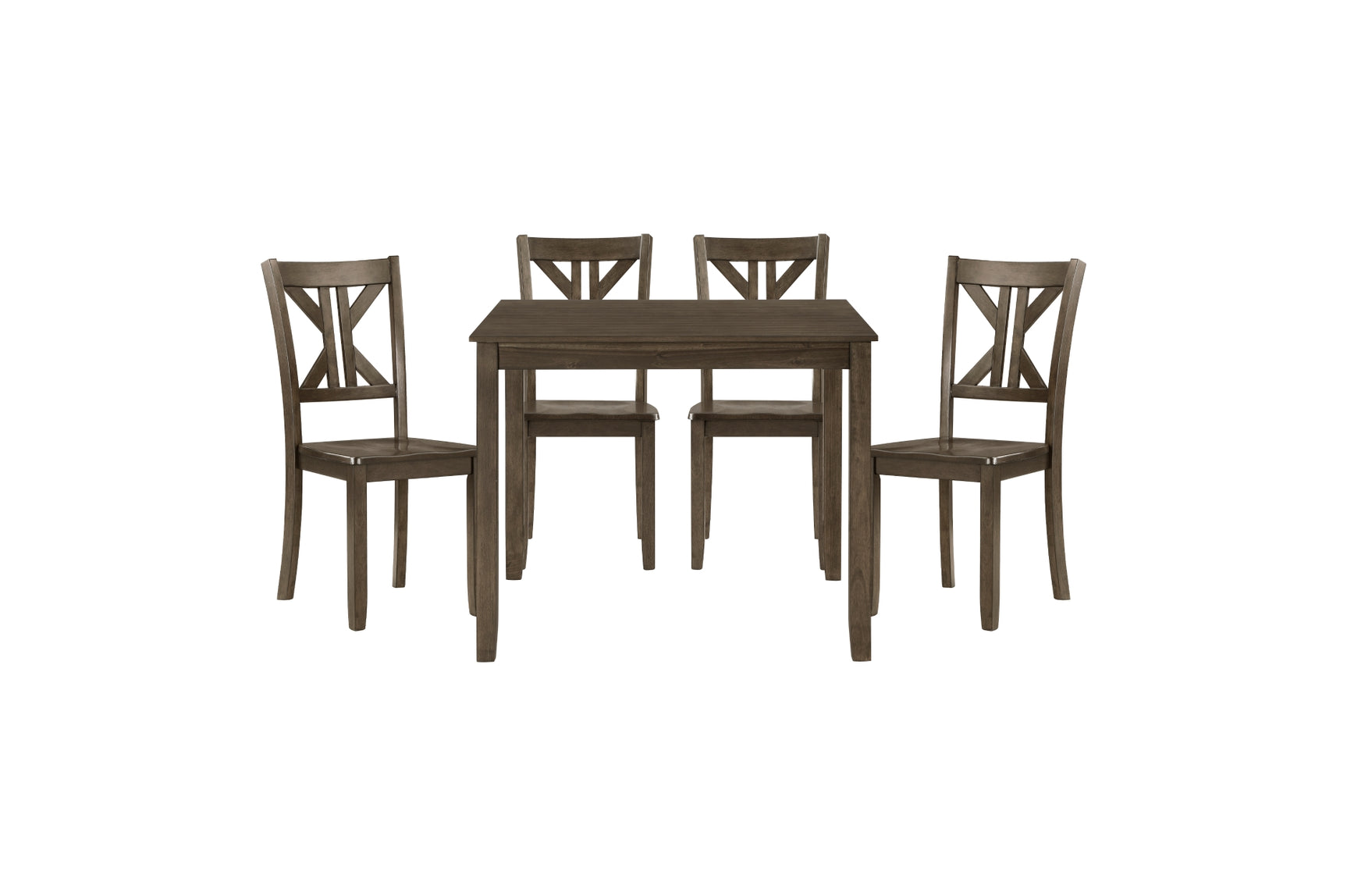 Room view of Rivera Charcoal Brown Square Dining Room Set