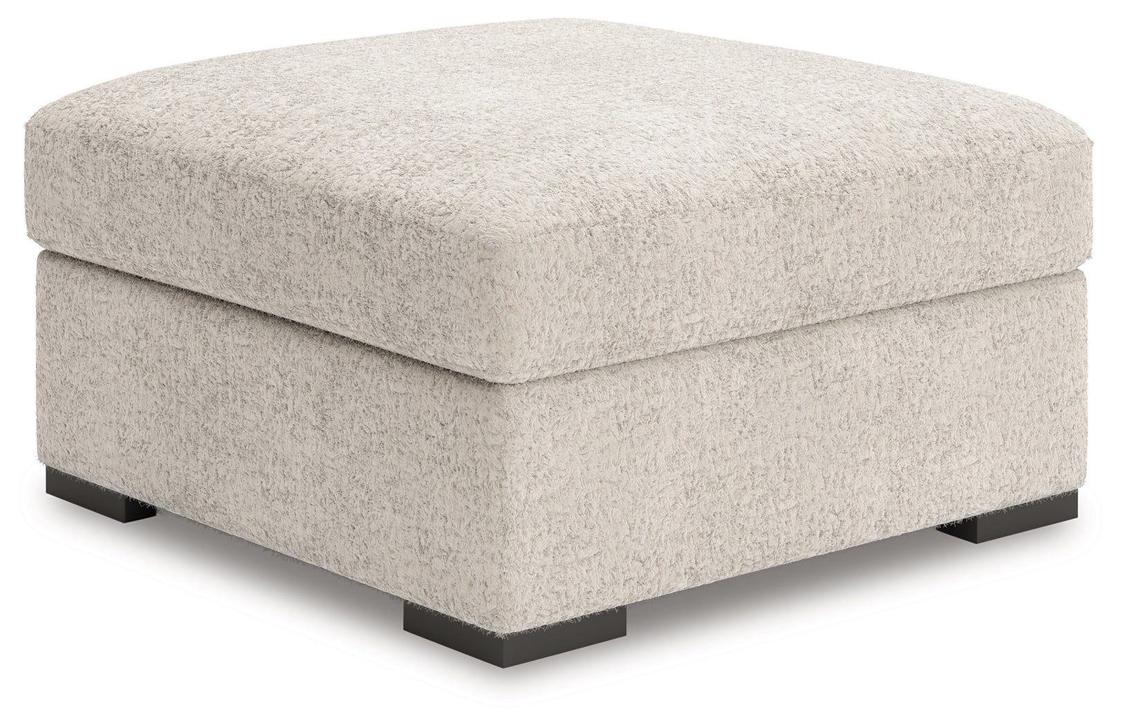 Cuddle Plush Arctic Chenille Velvet Oversized Accent Ottoman side angle