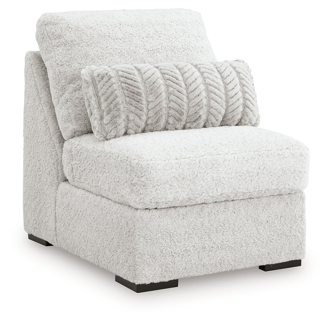 Room angle view of Cuddle Plush Arctic sectional sofa