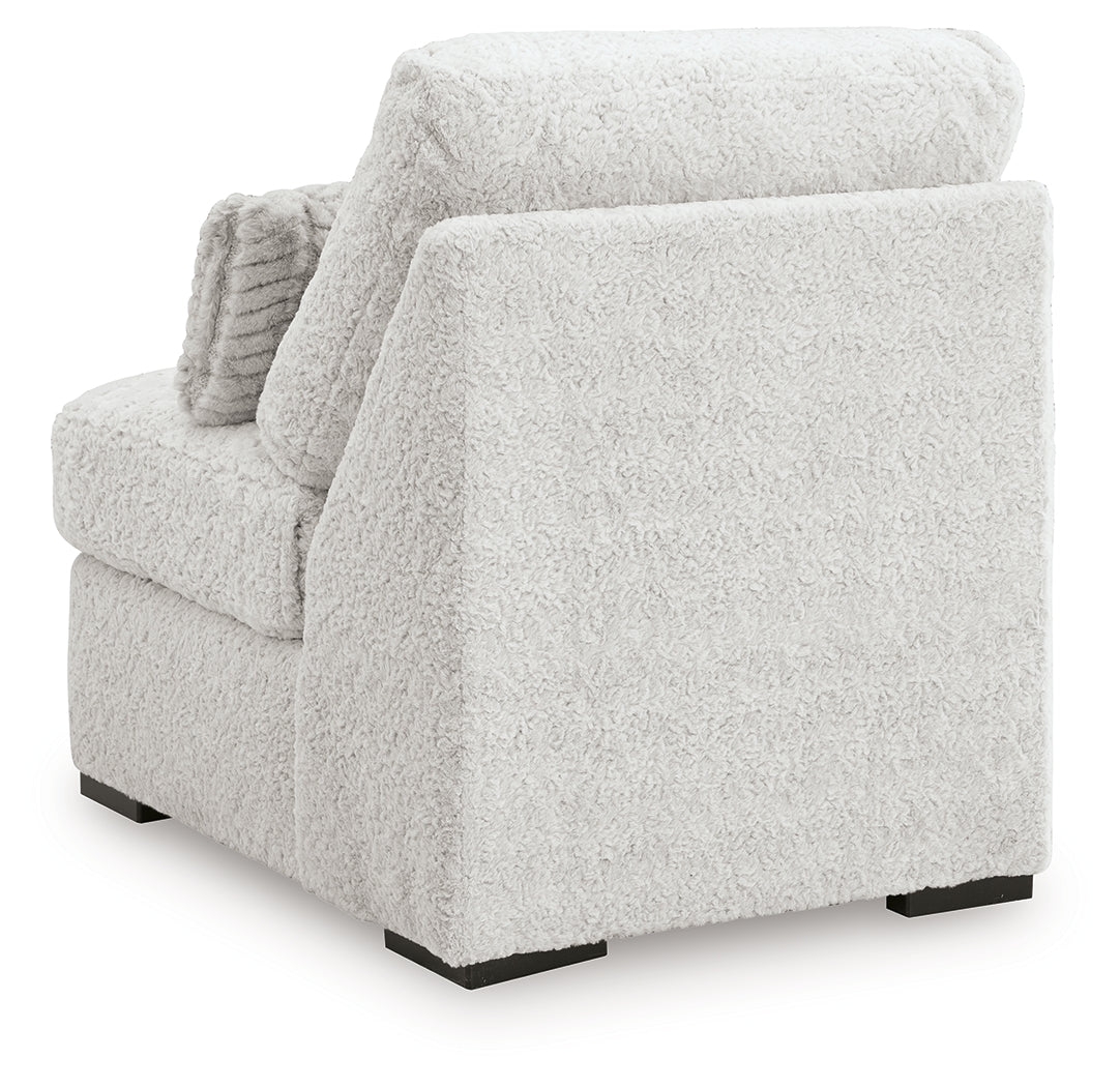 Side view of sectional sofa back