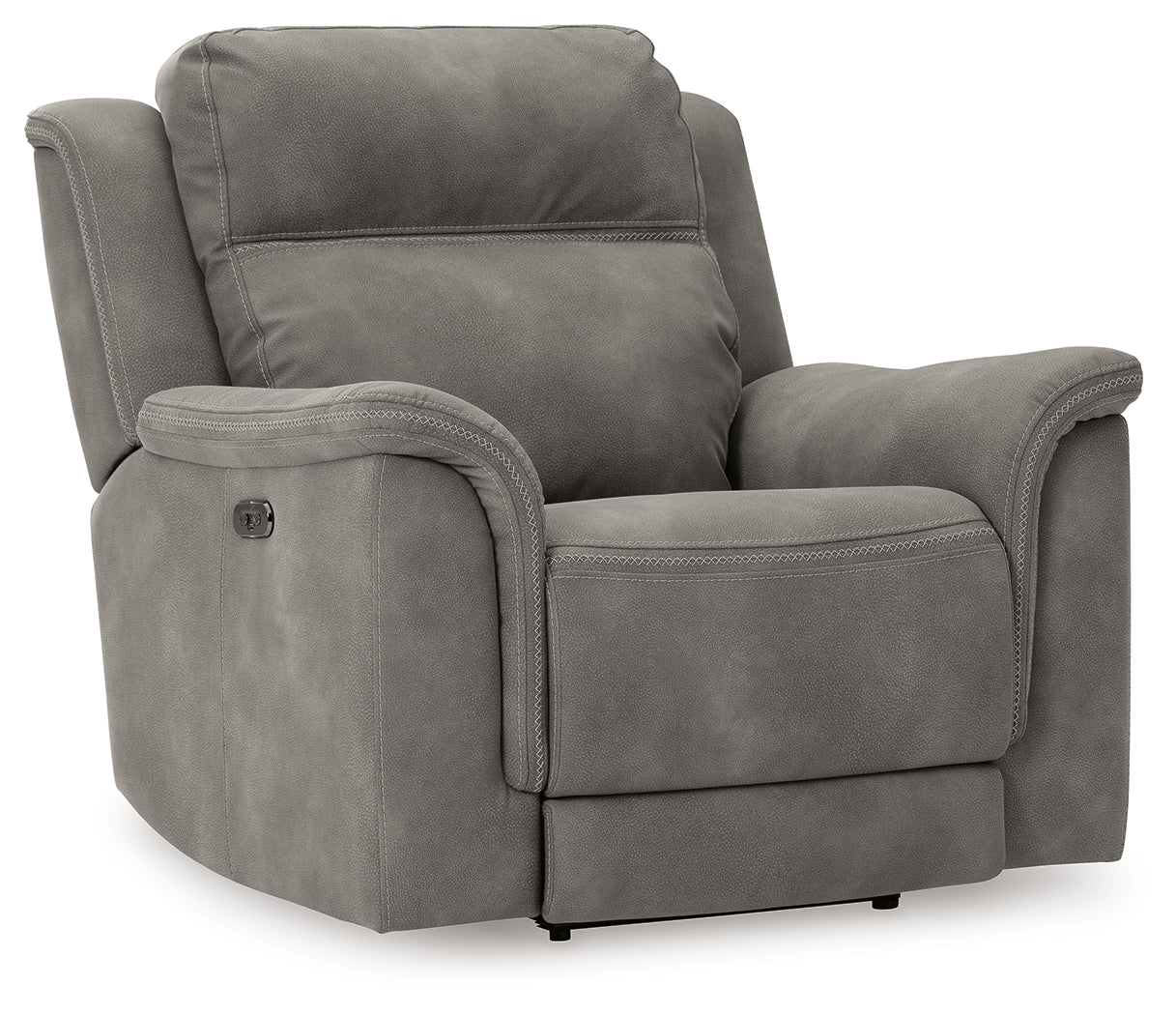 side view of recliner closed