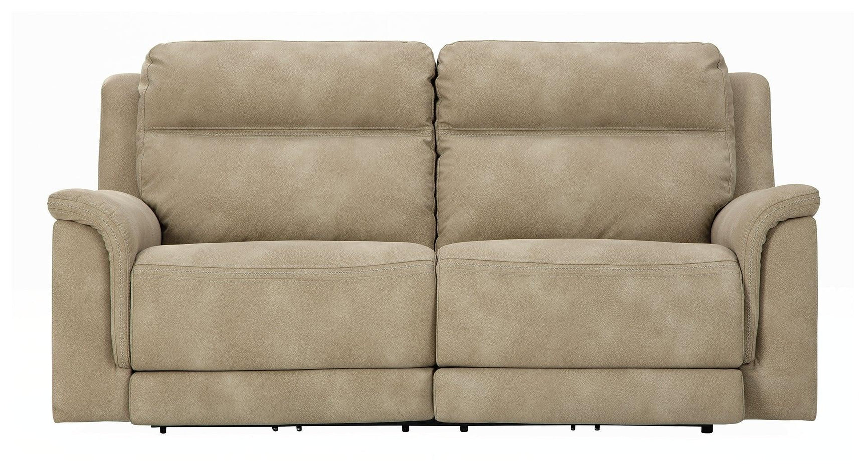 Next-Gen Durapella Sand Microfiber Power Reclining Sofa side view