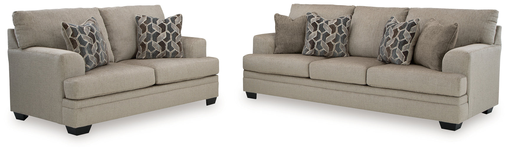 Close-up detail of the Stonemeade Taupe Sofa upholstery