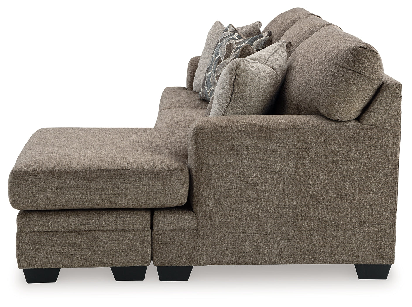Stonemeade Nutmeg Sofa Chaise, Chair, and Ottoman seating set