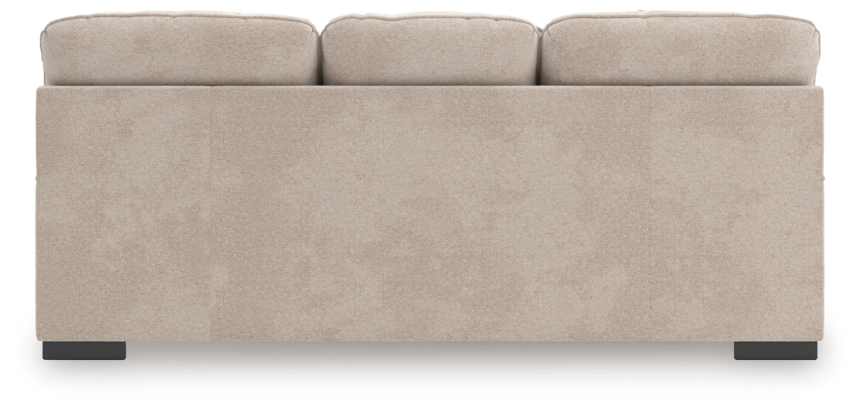 High Profile Taupe Chenille Sofa back detail view