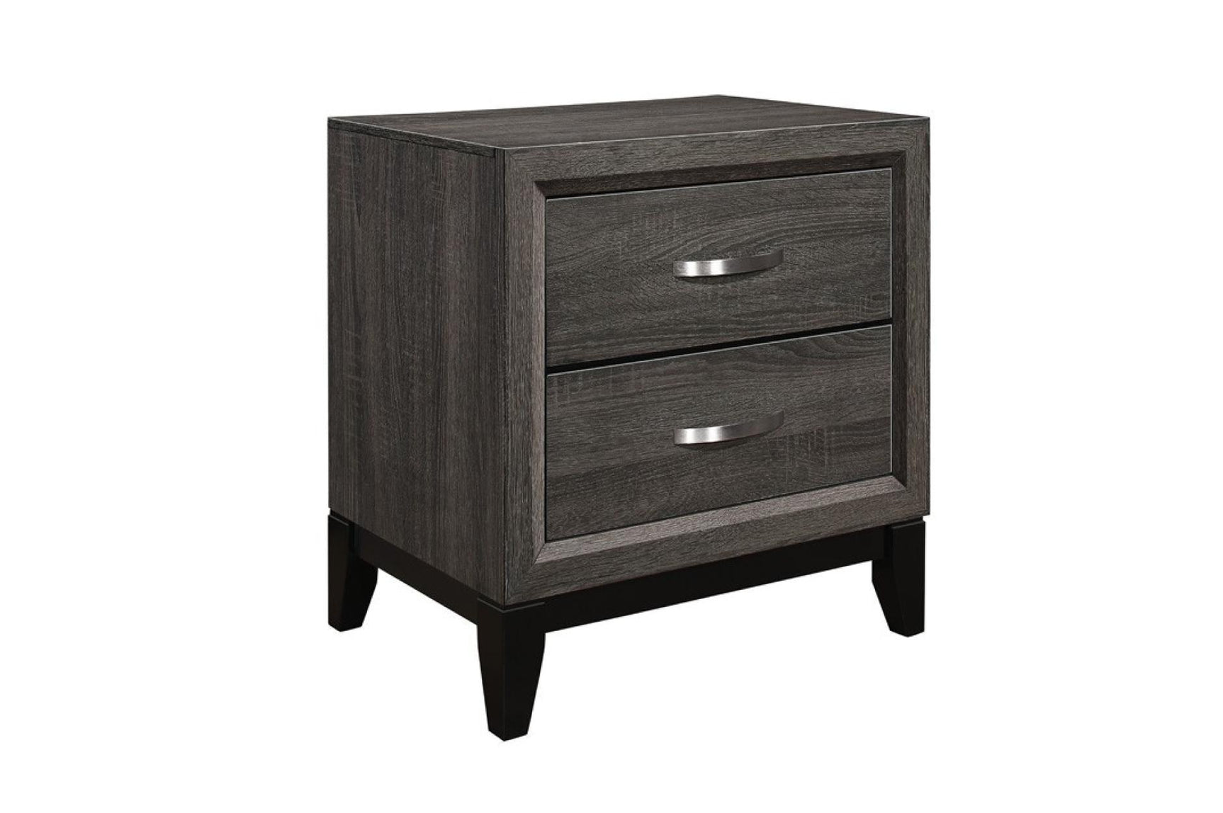Side angle of Davi Nickel Platform Bed