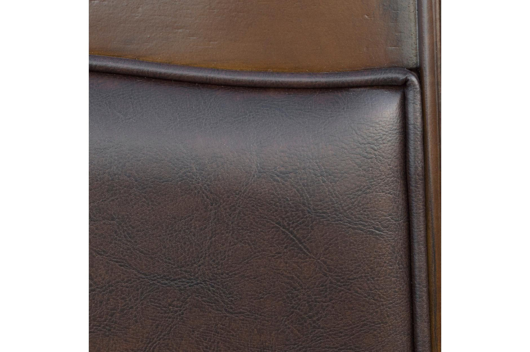 Lordsburg Brown Cherry Faux Leather Upholstered Rectangular Dining Room Set main view