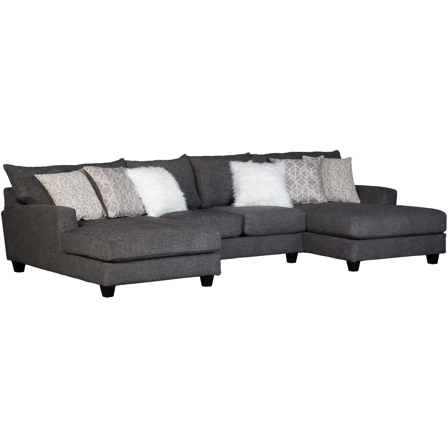 Flas Gray Sectional sofa side angle