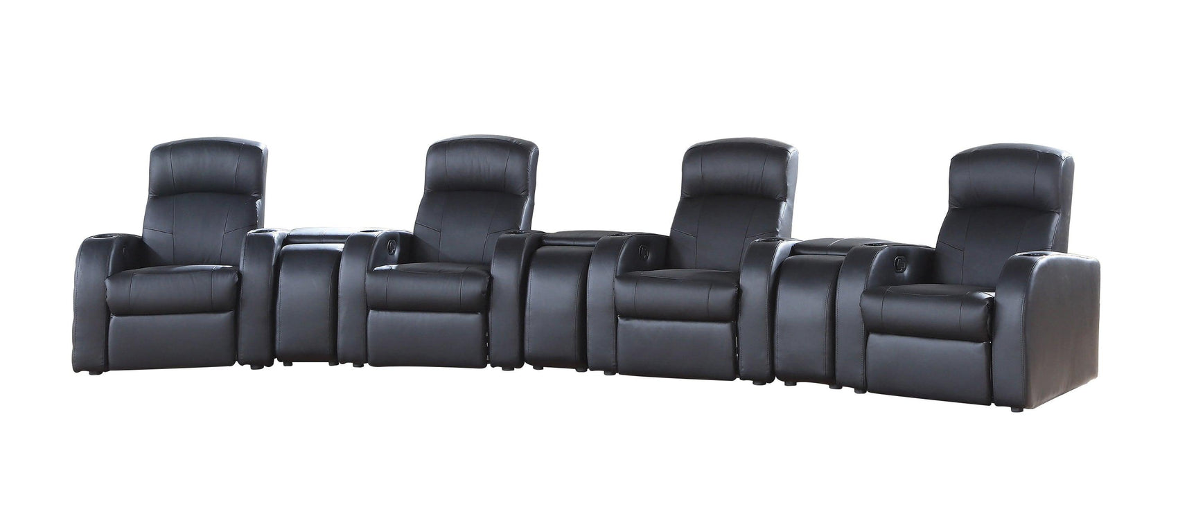 Cyrus Recliner Set Side Angle Showing Cup Holder and Upholstery