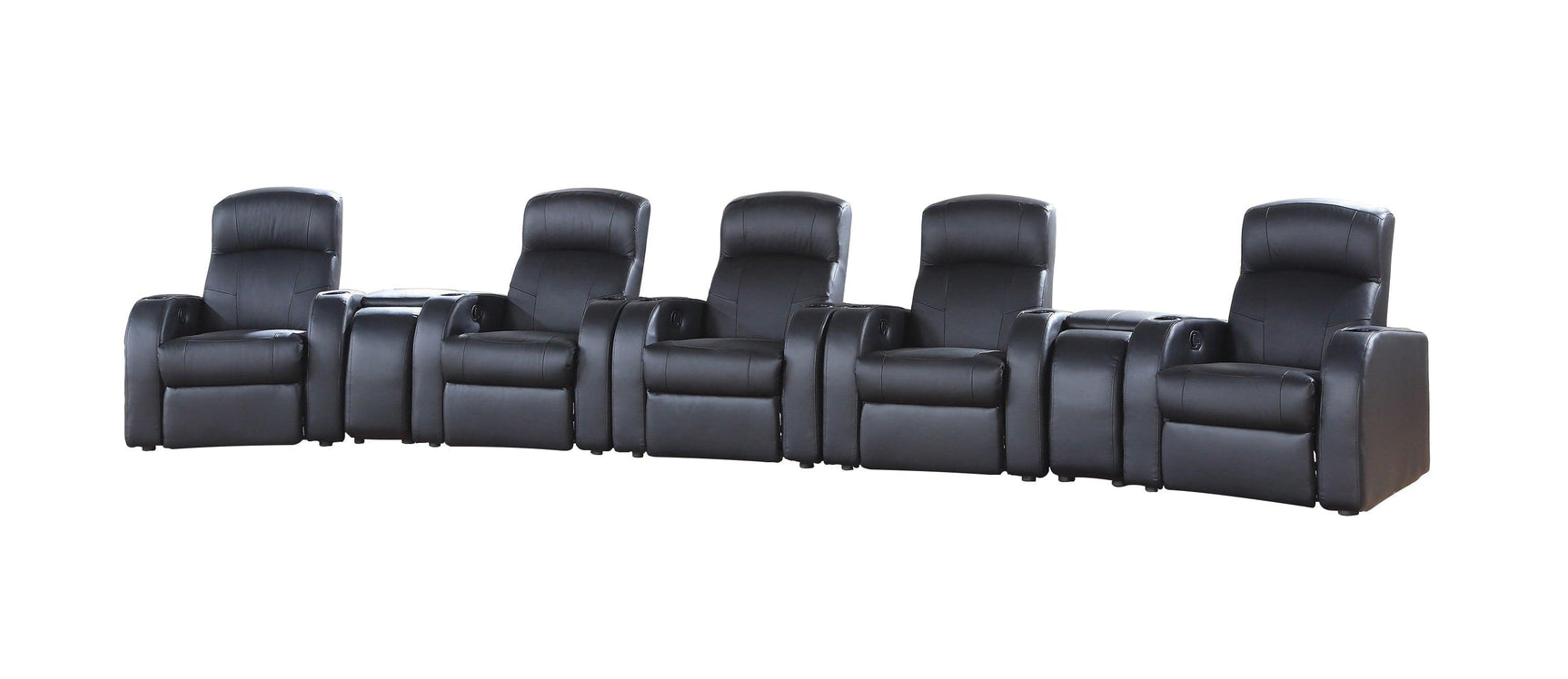 Cyrus recliner sectional with cup holders and storage console