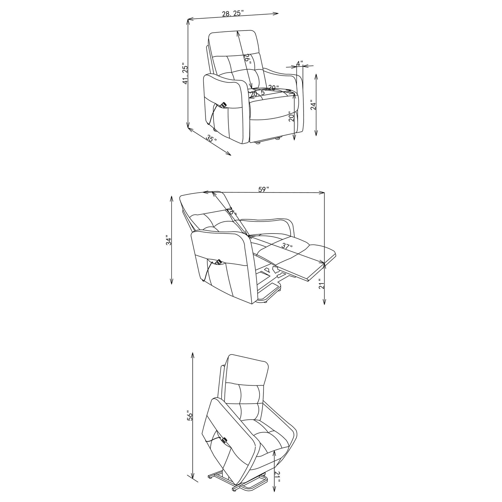 Dayes Recliner in living room setting