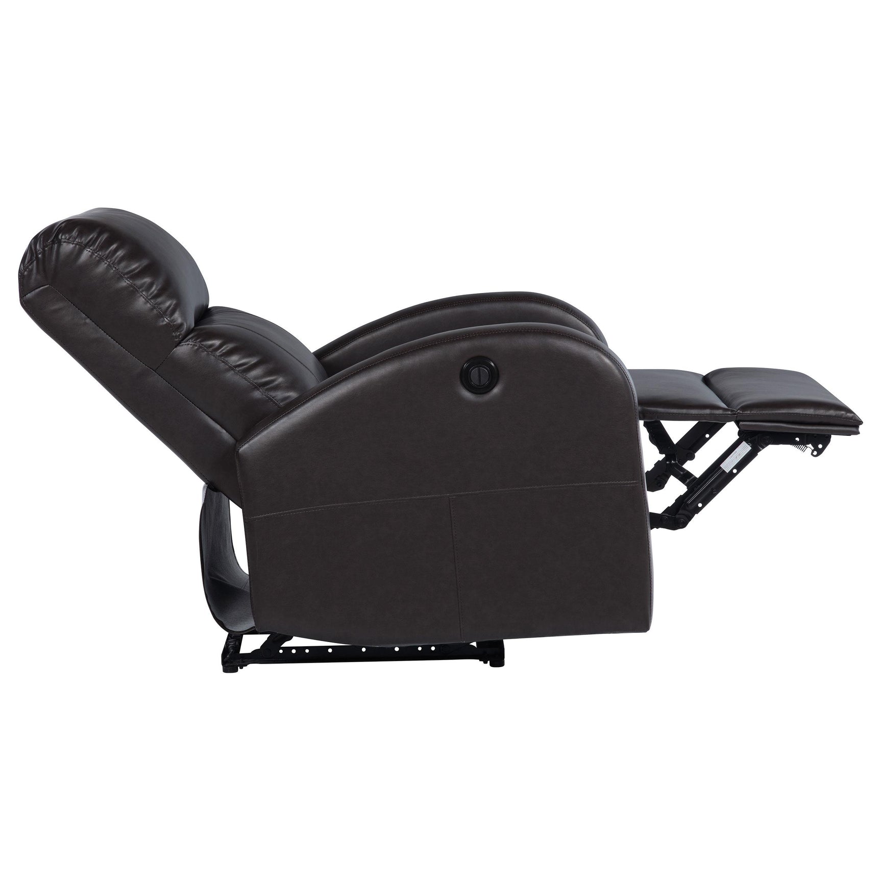 Track arm design with leatherette finish