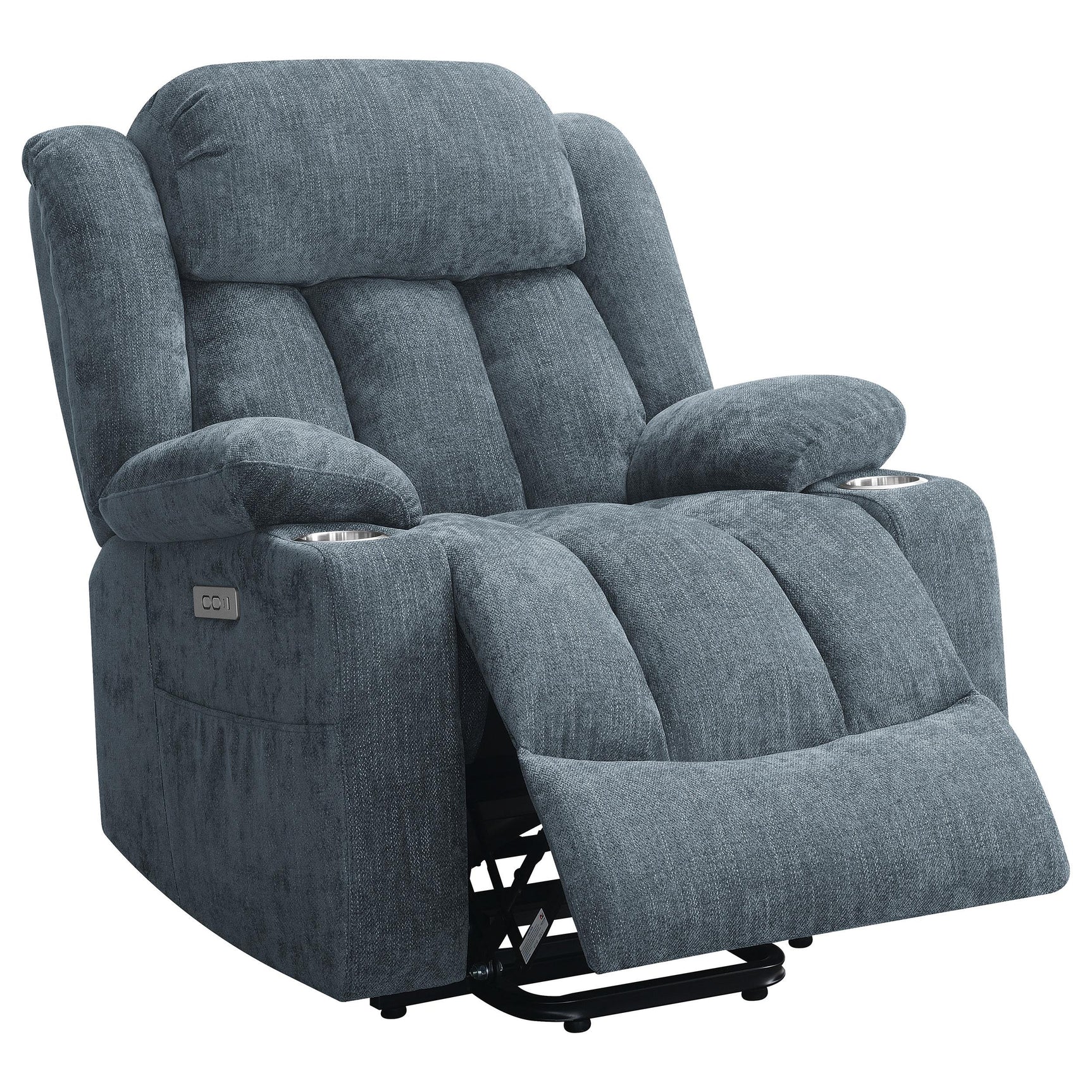 Side pocket storage on Houston Power Lift Recliner