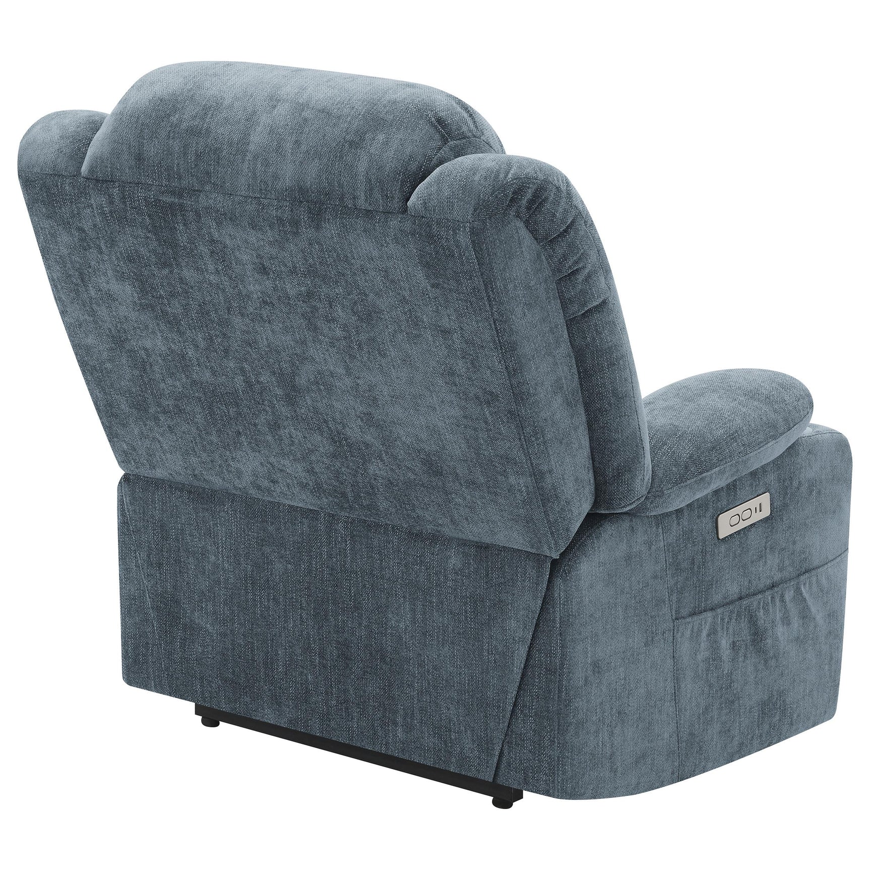 Seating surface with contour tufting in slate fabric