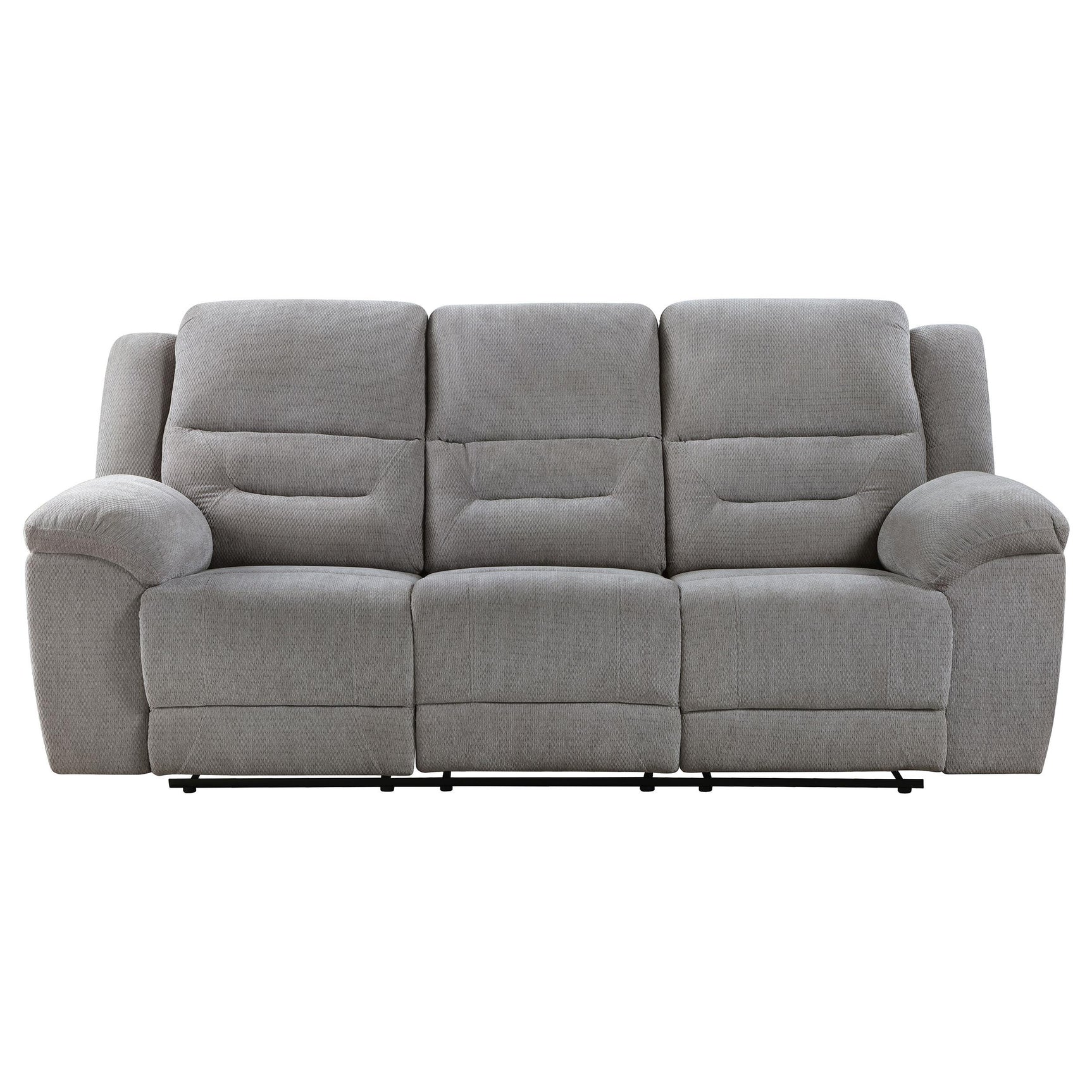 Reclined position of Grimm Manual Reclining Sofa with footrest extended