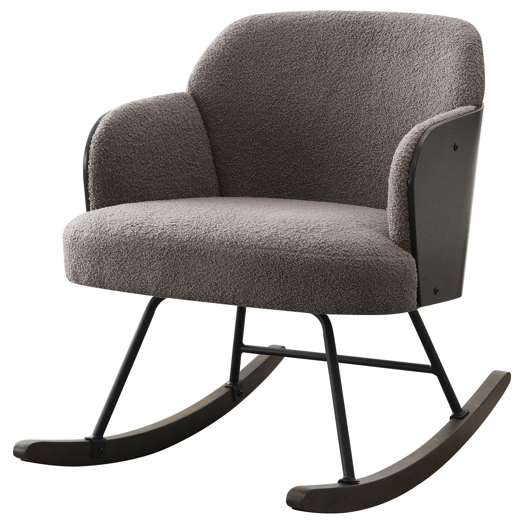 Metal base and plywood frame of rocking chair