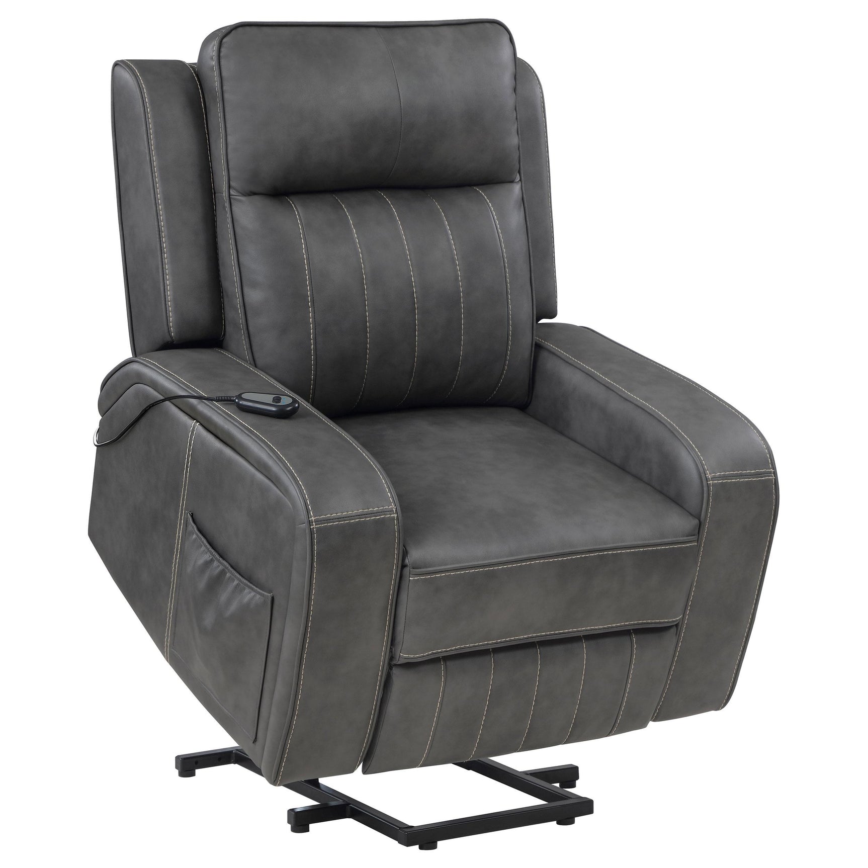 Back view of Raelynn power lift recliner chair