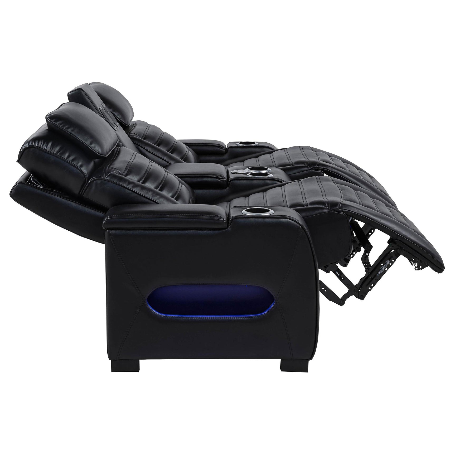 Zuma loveseat adjustable power headrest close-up