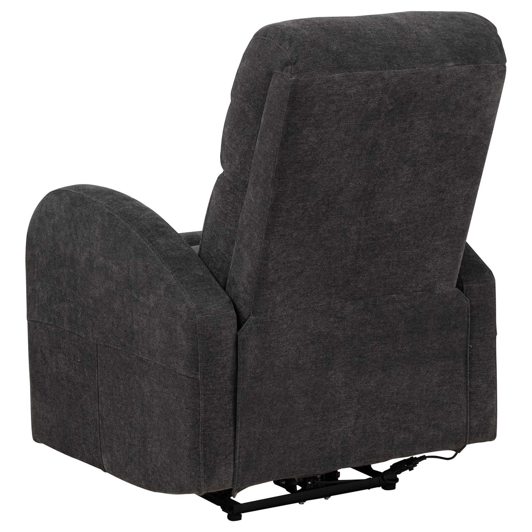 View of recliner metal frame underside