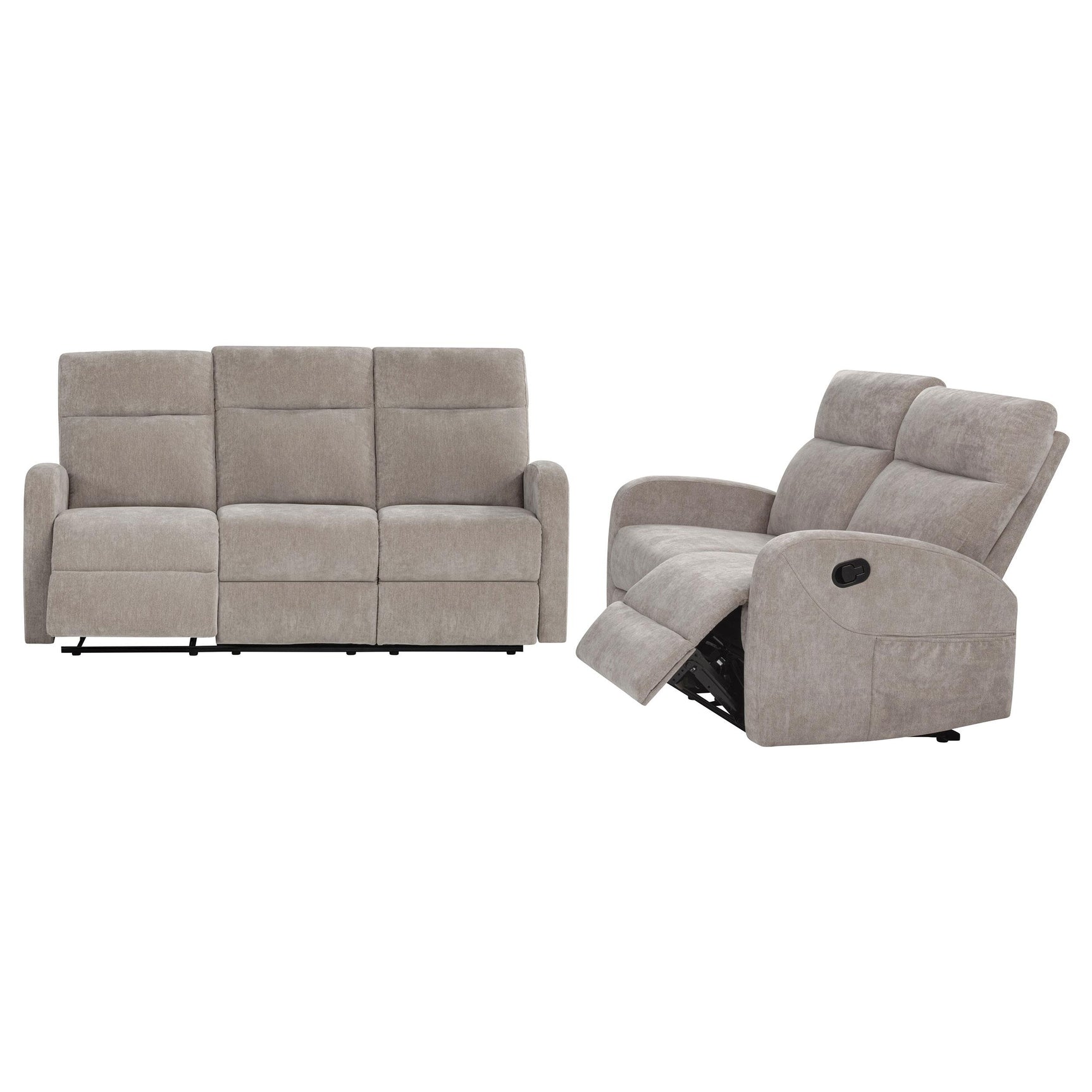 Hamilton reclining loveseat side angle