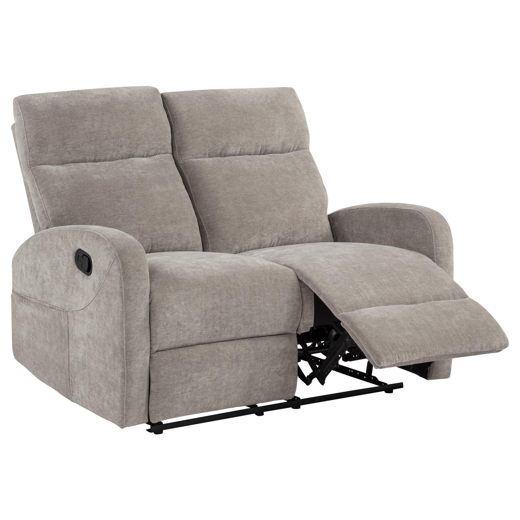 Reclining footrest extended on sofa