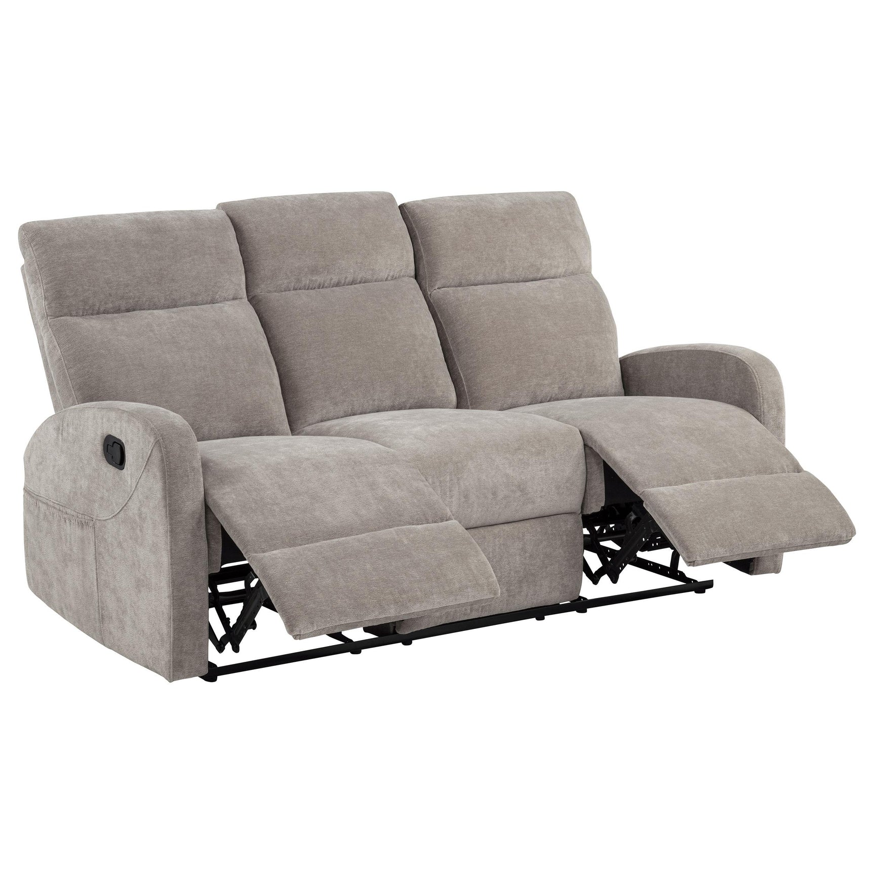 Hamilton 3-piece Chenille Manual Reclining Sofa Set Sand