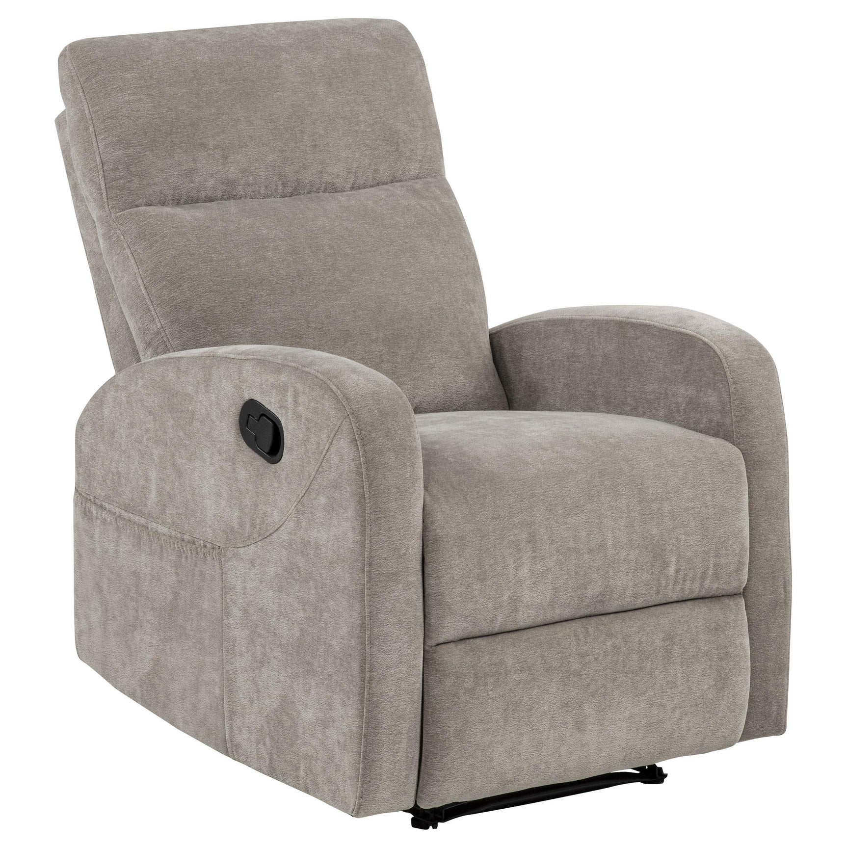 Recliner footrest extended in manual recline position
