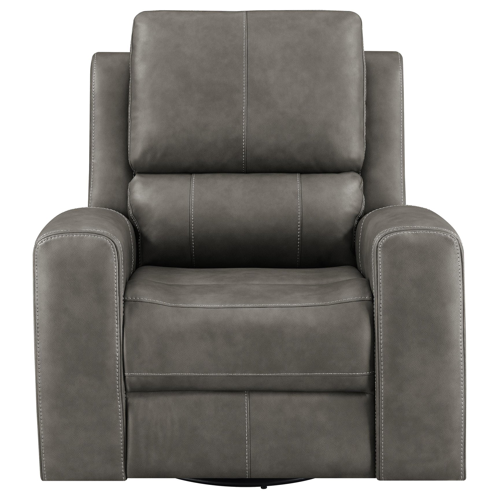 Close-up of leatherette upholstery and plush cushioning