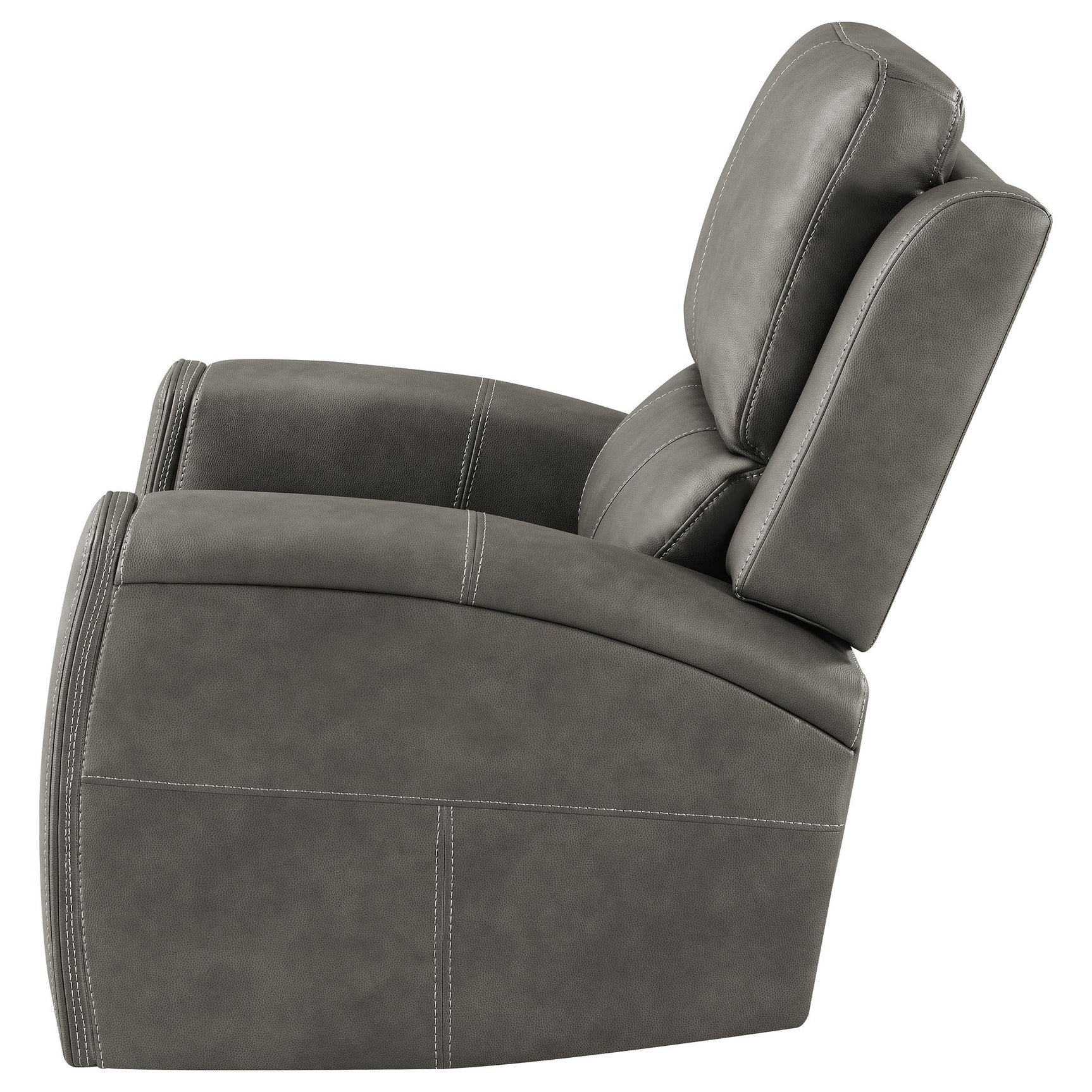 Detail of control panel for power recline, headrest, and lumbar