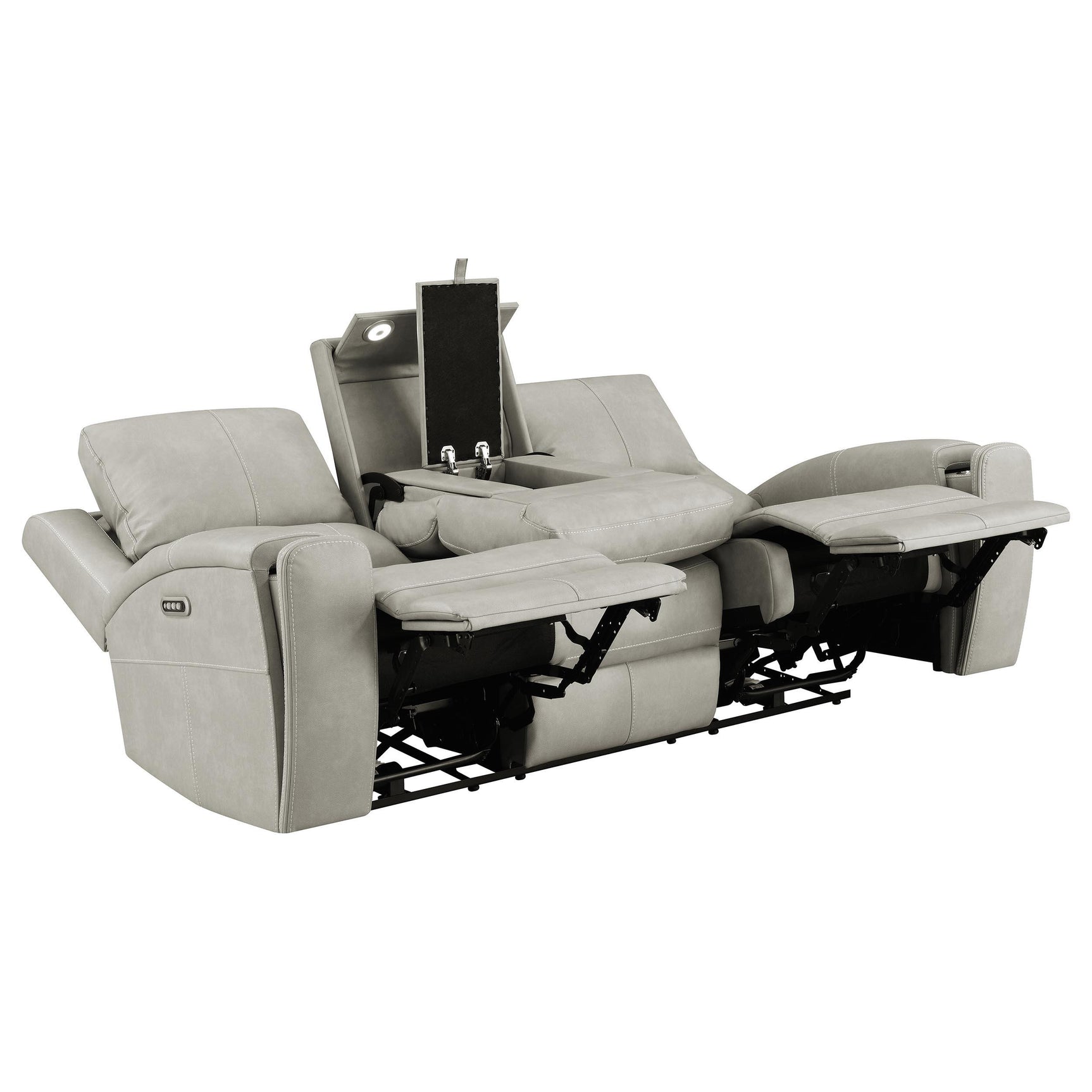Side angle of Brickston reclining sofa