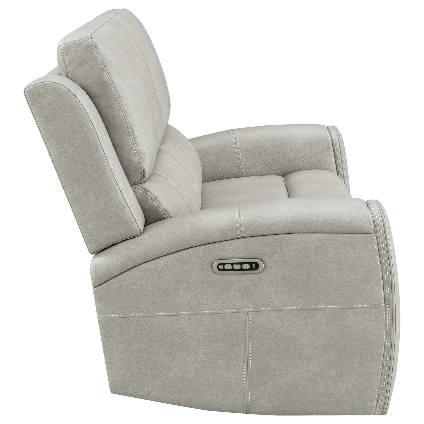Adjustable headrest feature on loveseat
