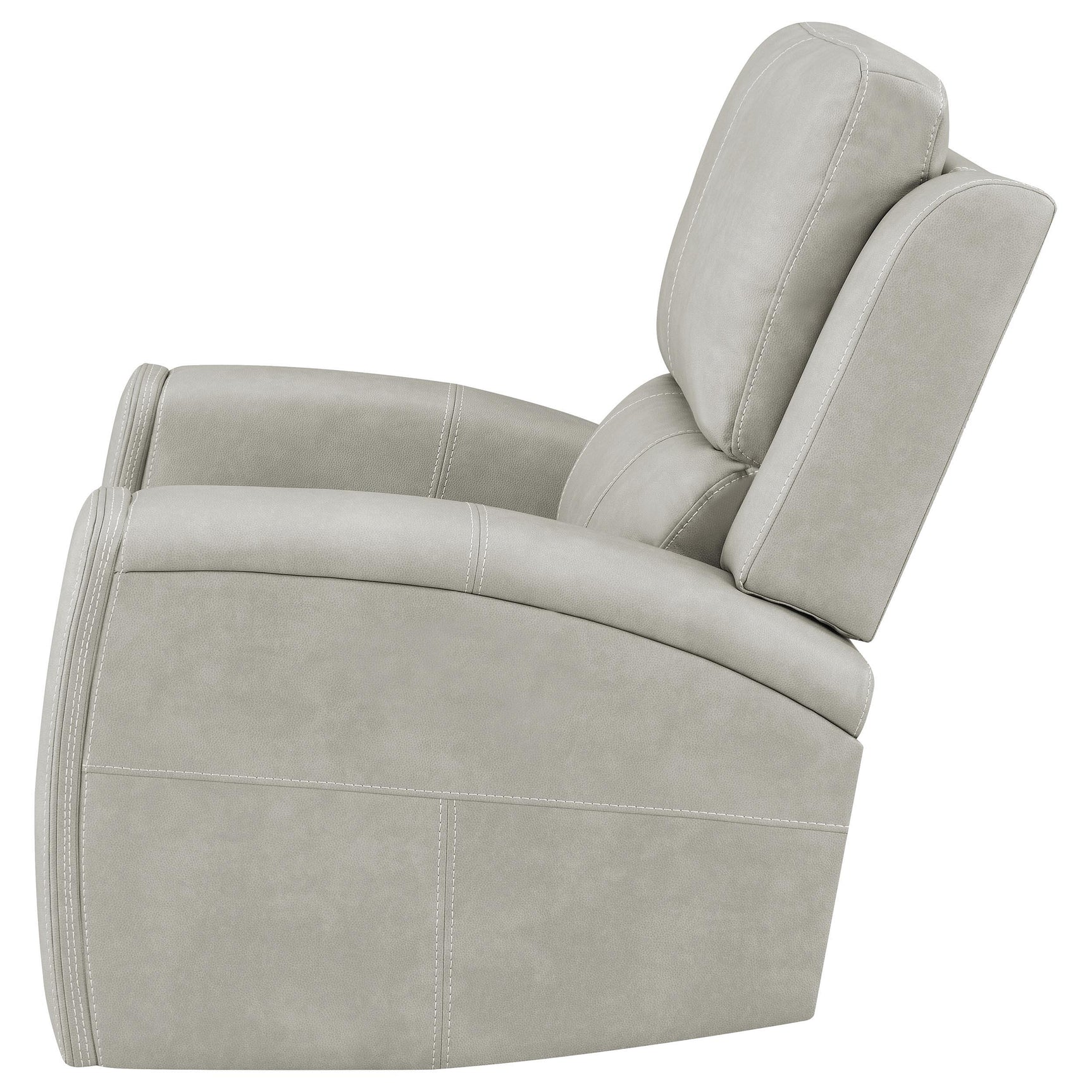 Hidden cup holders and USB ports on Brickston recliner armrest
